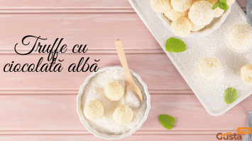 TRUFFE CU CIOCOLATĂ ALBĂ ȘI COCOS